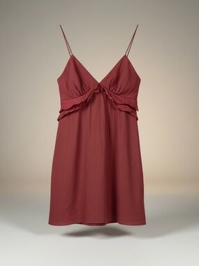 XS Silk Dress Rebecca Taylor Ruffle Straps Y2K